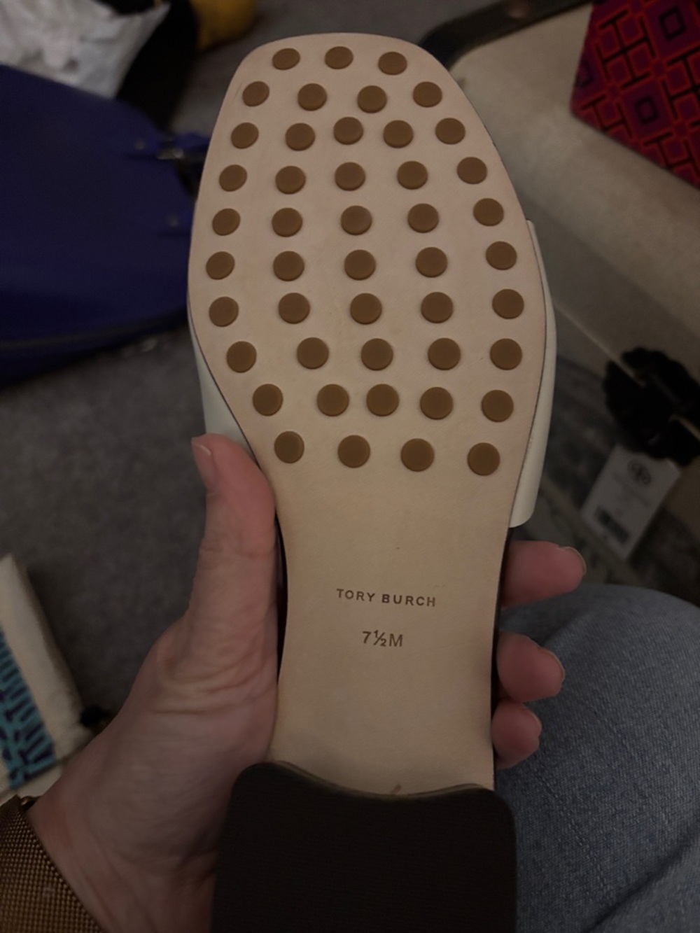 Tory Burch Cream Miller Logo Slide Sandals - Picture 4 of 5